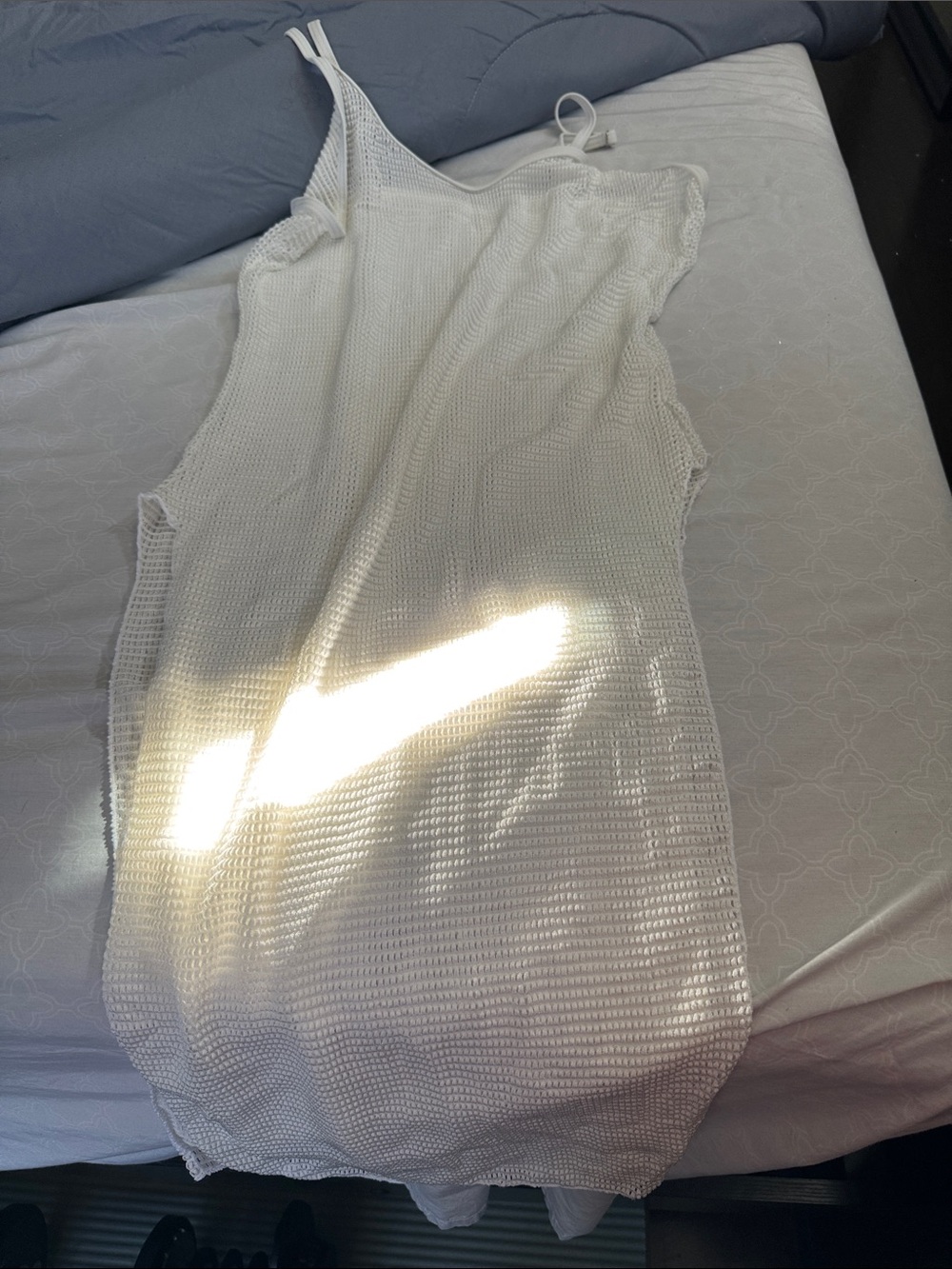 White Mesh Cover Up